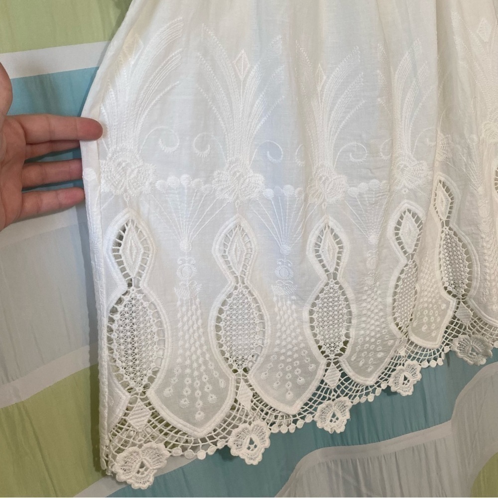 Holly Bracken Lace Boho Tunic White Sz Medium - Picture 3 of 10
